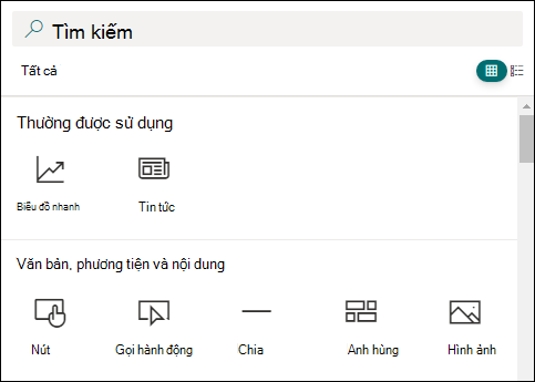 Nút Thêm vào trang
