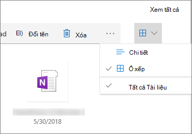 Dạng xem xếp lát trong thư viện tài liệu