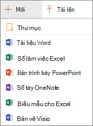 Các lệnh Mới và Tải lên