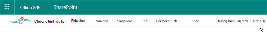 Dẫn hướng hub SharePoint