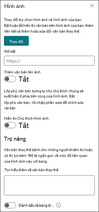 Hộp công cụ phần web hình ảnh