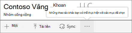 Menu Thư viện Tài liệu Trên sharePoint