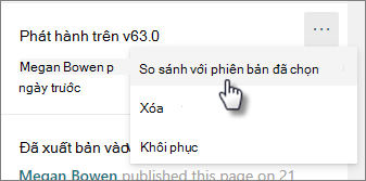 So sánh với phiên bản đã chọn