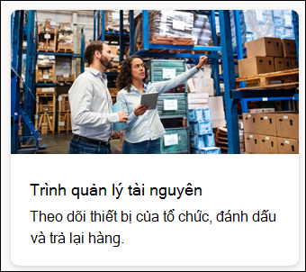 ảnh chụp màn hình Mẫu của trình quản lý tài nguyên
