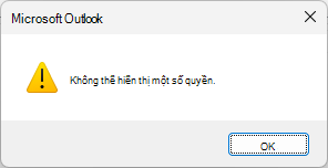 Lỗi quyền Chia Calendar Outlook