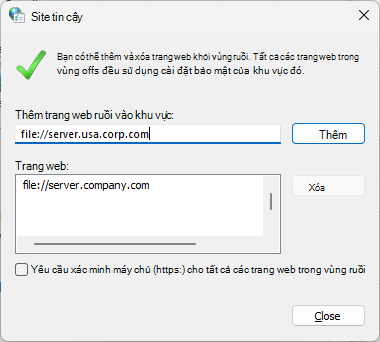 Site tin cậy