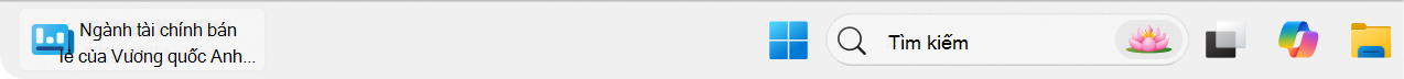 Screenshot of the taskbar showing a finance news.