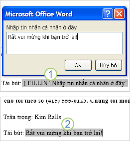 Trường FILLIN hoạt động