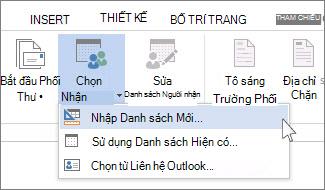 Lệnh Nhập danh sách mới