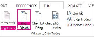 Chèn trường phối Khối Địa chỉ
