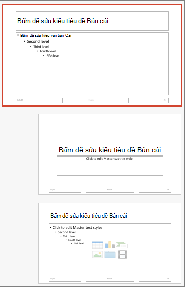 Trang chiếu Cái trong PowerPoint cho Mac