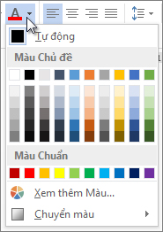 Bảng màu phông