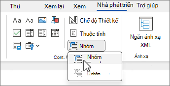 Menu điều khiển nhóm