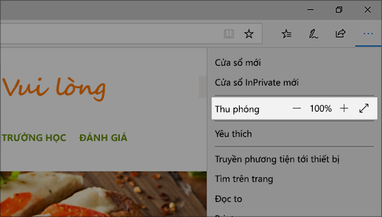 Kính lúp sẽ phóng to các phần của màn hình để dễ xem hơn.