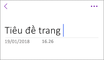 Đổi tên trang trong OneNote for iOS
