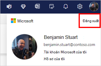 Đăng xuất khỏi Hotmail