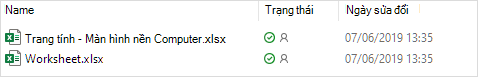 Danh sách tệp OneDrive hiển thị một tệp được trùng lặp với tên máy tính được gắn thêm vào tên tệp