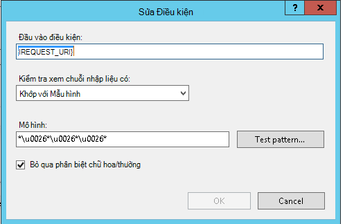 Ảnh chụp màn hình của màn hình Sửa Điều kiện.