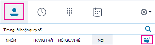 Biểu tượng Thêm > liên hệ trong Danh bạ.