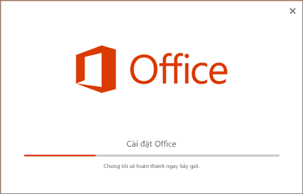 Trình cài đặt Office trông giống như đang cài đặt Office nhưng chương trình cài đặt chỉ dành cho máy tính Skype for Business.