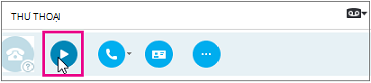 Nút Phát thư thoại trong Skype for Business.