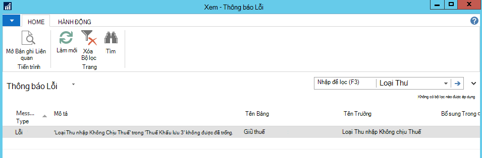 Ảnh chụp màn hình của hàm Open Related Record