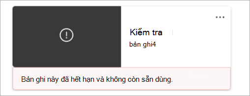 Ảnh chụp màn hình hiển thị một chiclet ghi cho biết bản ghi đã bị xóa vĩnh viễn.