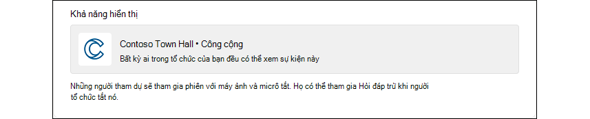 Thông tin tòa thị trấn hiển thị biểu ngữ mà người dự sẽ nhìn thấy
