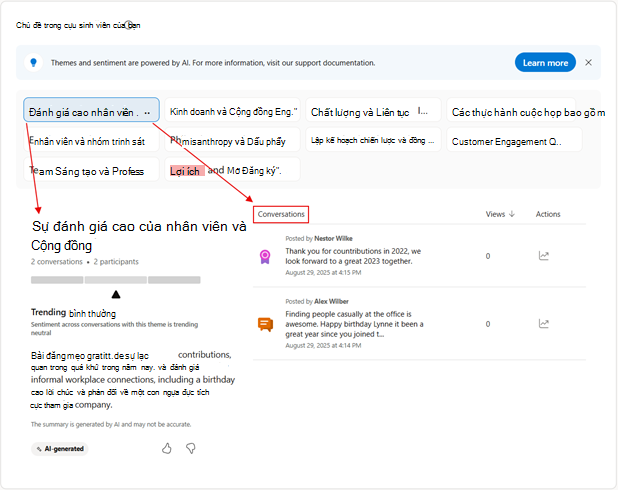 Engage tích này có thể tận dụng các khả năng CỦA AI để cung cấp thông tin chuyên sâu cấp cao về các vấn đề và giá trị quan trọng nhất đối với người xem của bạn