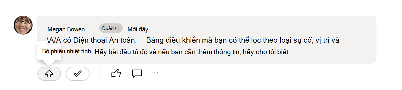 Ví dụ về cách tán thành câu trả lời cho câu hỏi