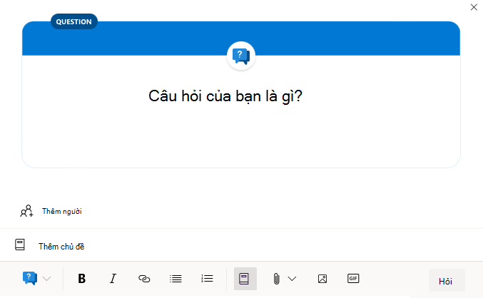 Câu hỏi trong Yammer