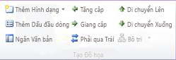 Nhóm Tạo Đồ họa trên tab Thiết kế dưới Công cụ SmartArt