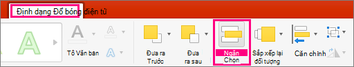Hiển thị tab Định dạng Hình dạng trong PowerPoint 2016 for Mac