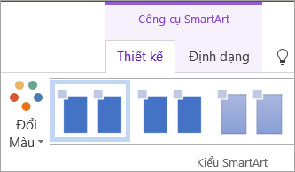Nút Đổi Màu trên tab Thiết kế Công cụ SmartArt