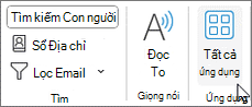 Nút Tất cả Ứng dụng trong Outlook for Windows
