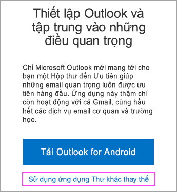 Bấm vào liên kết để bật đồng bộ