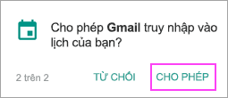 Cho phép lịch
