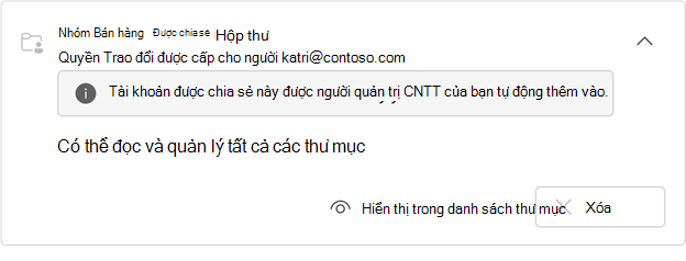Hộp thư tự động ánh xạ ẩn