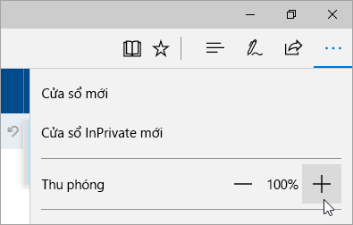 Ảnh chụp màn hình menu Cài đặt và xem thêm trong Microsoft Edge
