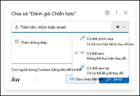 cửa sổ quyền tệp đính kèm Outlook mới