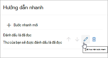 Ảnh chụp màn hình tô sáng biểu tượng Chỉnh sửa bước nhanh