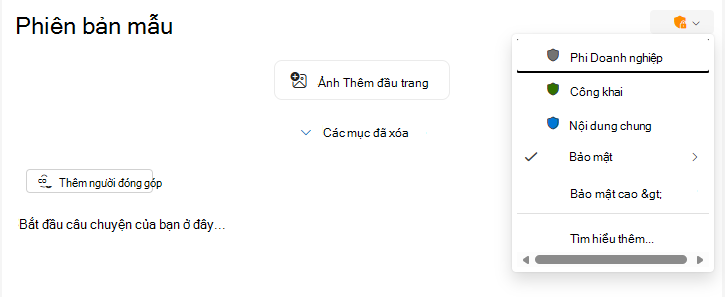 Nút Nhãn Nhạy cảm cho Bản tin Outlook