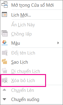 Lệnh xóa bỏ bị mờ đi
