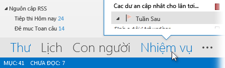 Lệnh Nhiệm vụ trên Thanh Dẫn hướng