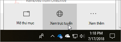 Ảnh chụp màn hình nút Xem trực tuyến