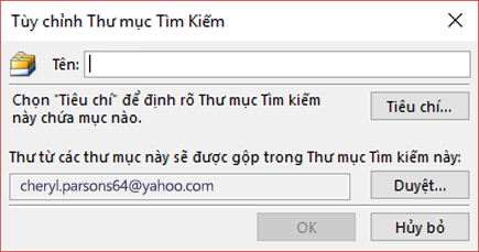 Nhập tên cho Thư mục Tìm kiếm