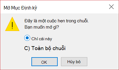 Bạn có thể mở một mục trong một chuỗi hoặc toàn bộ chuỗi.