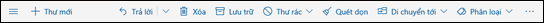Thanh công cụ thư Outlook.com