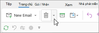 Mũi tên xuống Dọn dẹp hội thoại được chọn