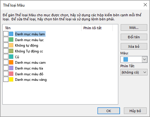 Hộp Thể loại Màu